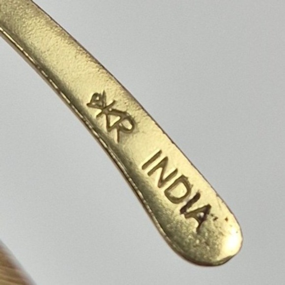 Vtg Gold Tone Threader Earrings 2.5" Long Minimalist Drop Dangle KR India - Picture 6 of 11